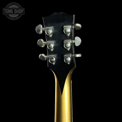 Back of Gibson Custom Dealer Select 1964 ES-335 Double Gold w/Black Stinger Ultra Light Aged headstock.