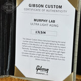 Certificate of Authenticity for Gibson Custom Dealer Select 1964 ES-335 Double Gold w/Black Stinger Ultra Light Aged.