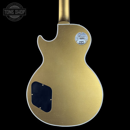 Back of Gibson Custom Dealer Select Les Paul Custom Chambered Double Gold Ultra Light Aged body.