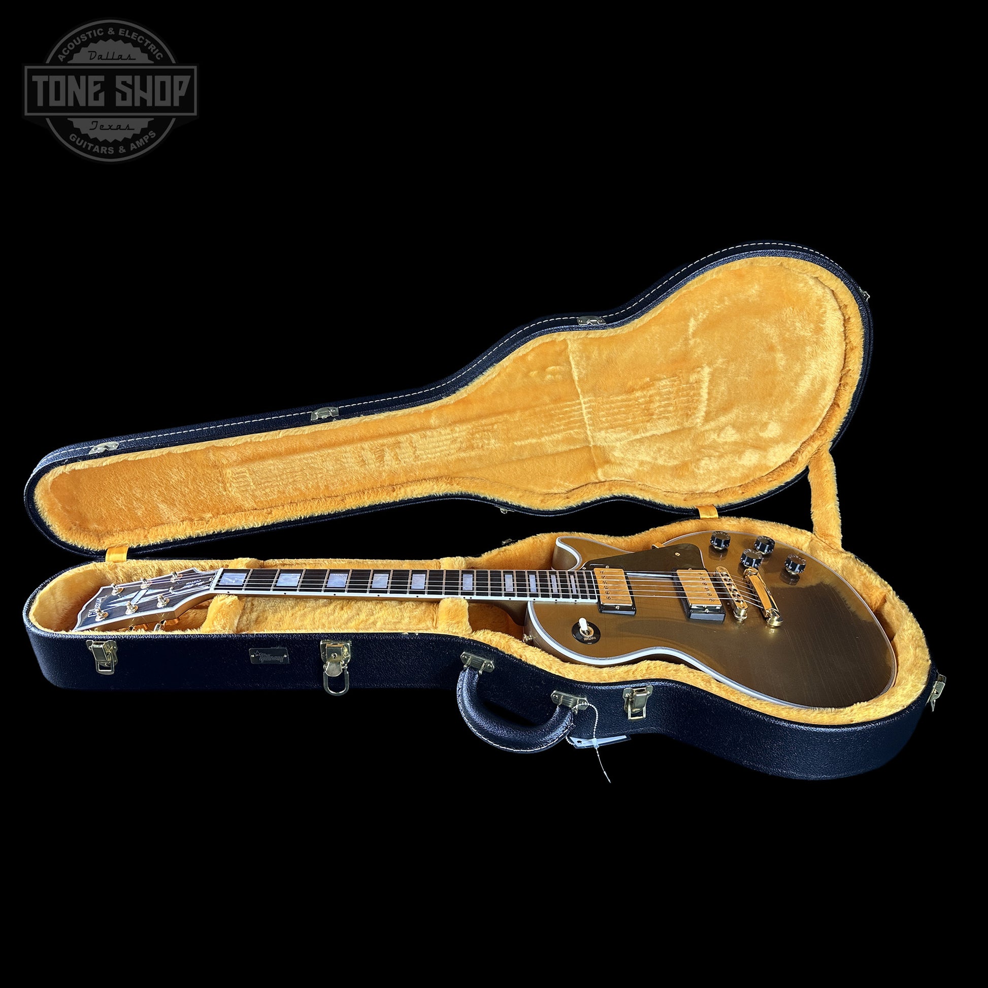 Gibson Custom Dealer Select Les Paul Custom Chambered Double Gold Ultra Light Aged CS402646 in case.