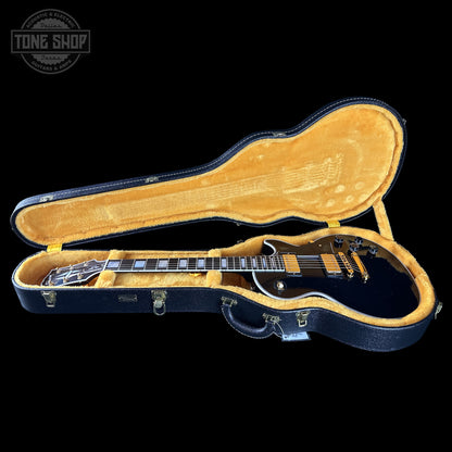 Gibson Custom Dealer Select Les Paul Custom Ebony Ultra Light Aged CS502595 in case.