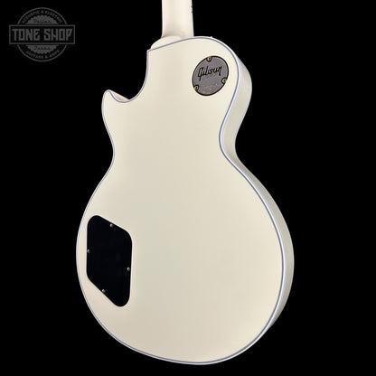 Back right angle of Gibson Custom Les Paul Custom Vintage White VOS CS503092.