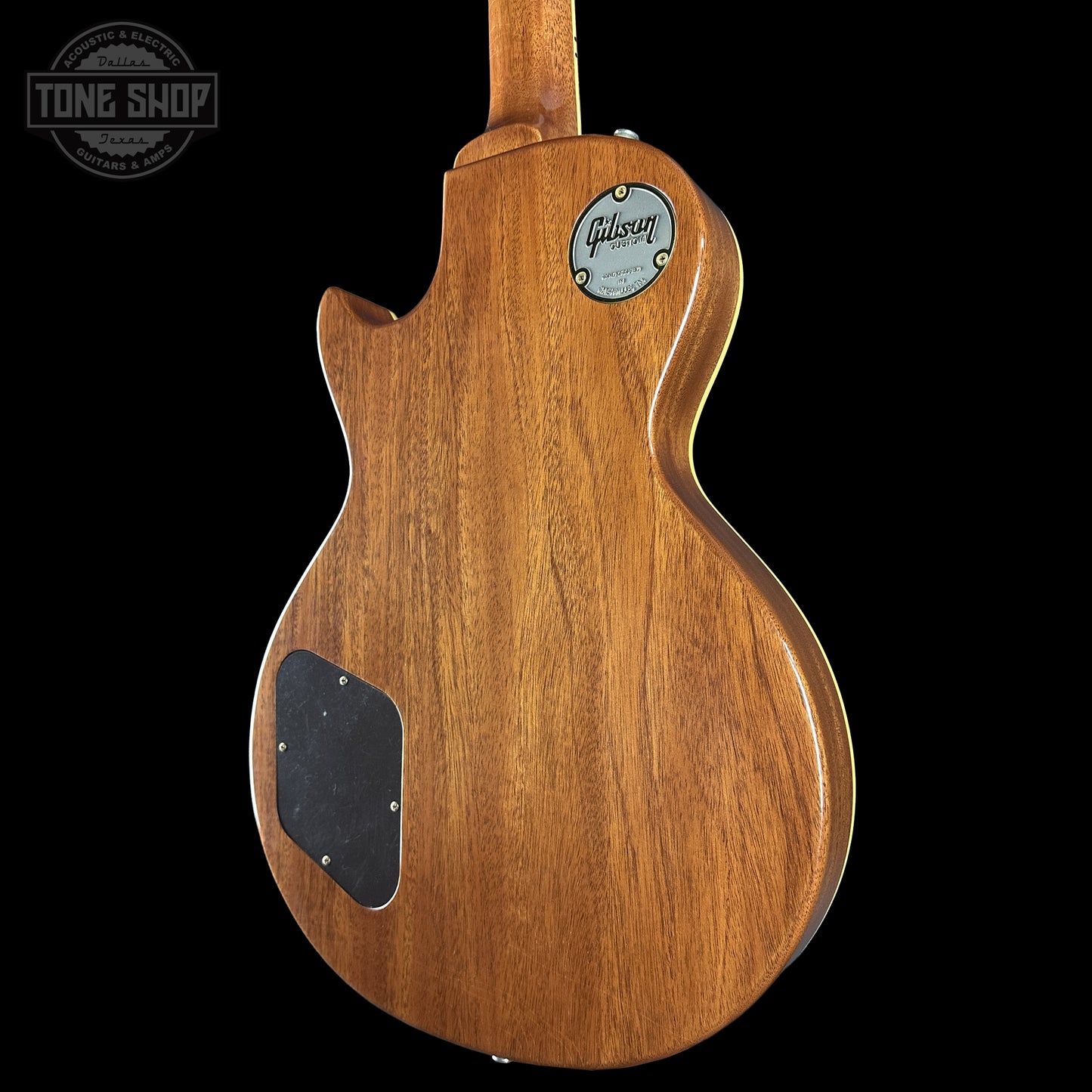 Back right angle of Gibson Custom Shop Dealer Select Chambered 1957 Les Paul Standard Double Gold Murphy Lab Ultra Light Aged 751833.