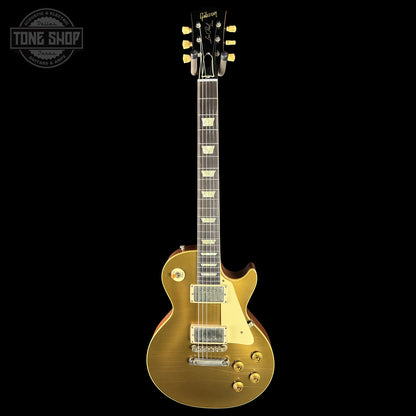 Full frontal of Gibson Custom Shop Dealer Select Chambered 1957 Les Paul Standard Double Gold Murphy Lab Ultra Light Aged 751833.