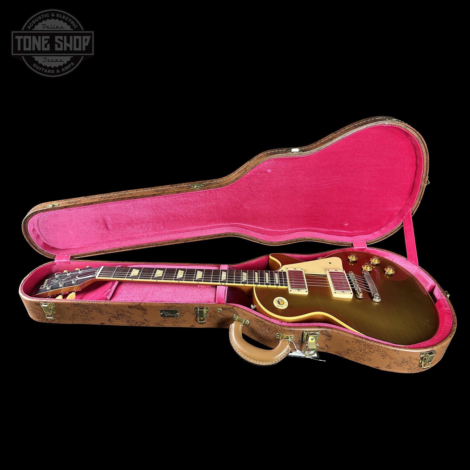 Gibson Custom Shop Dealer Select Chambered 1957 Les Paul Standard Double Gold Murphy Lab Ultra Light Aged 751833 in case.