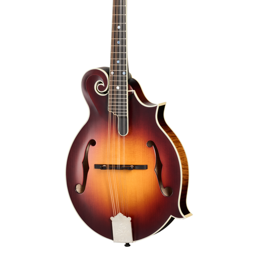 Front of Gibson Custom Shop Sierra Hull F 5 Master Model Sierra Burst VOS Varnish.