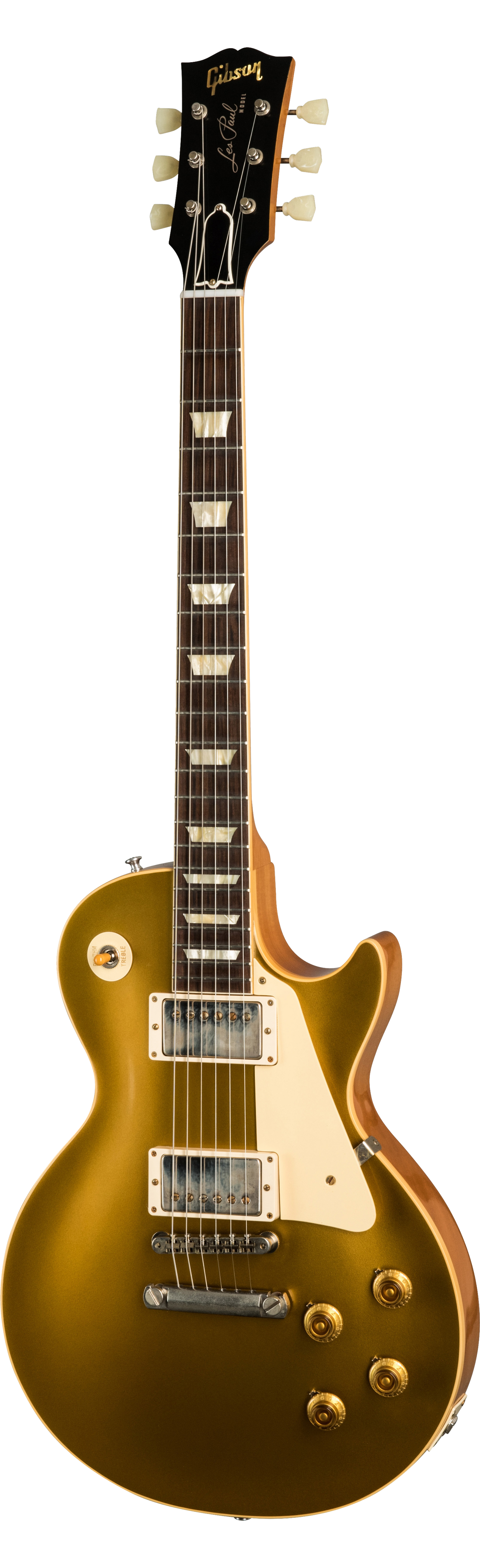 Full frontal of Gibson Custom Shop '57 Les Paul Gold Top VOS NH.