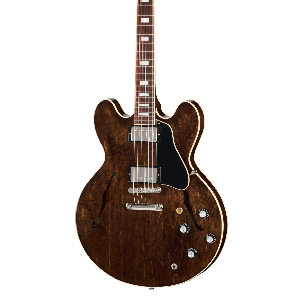 Front of Gibson ES-335 60s Dark Walnut.
