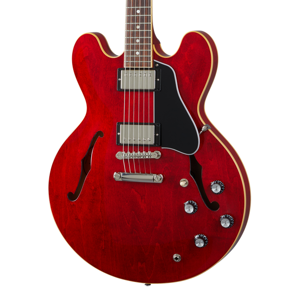 Front of Gibson ES-335 Sixties Cherry.