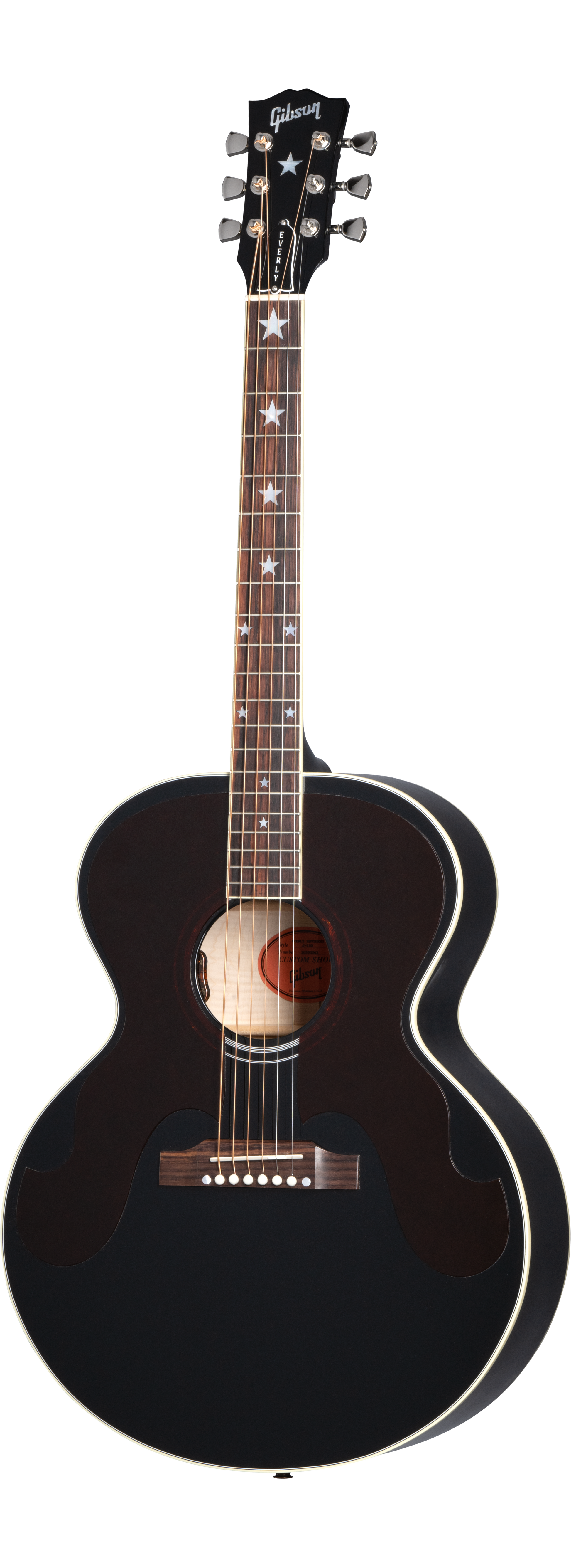 Full frontal of Gibson Everly Brothers J-180 Ebony.