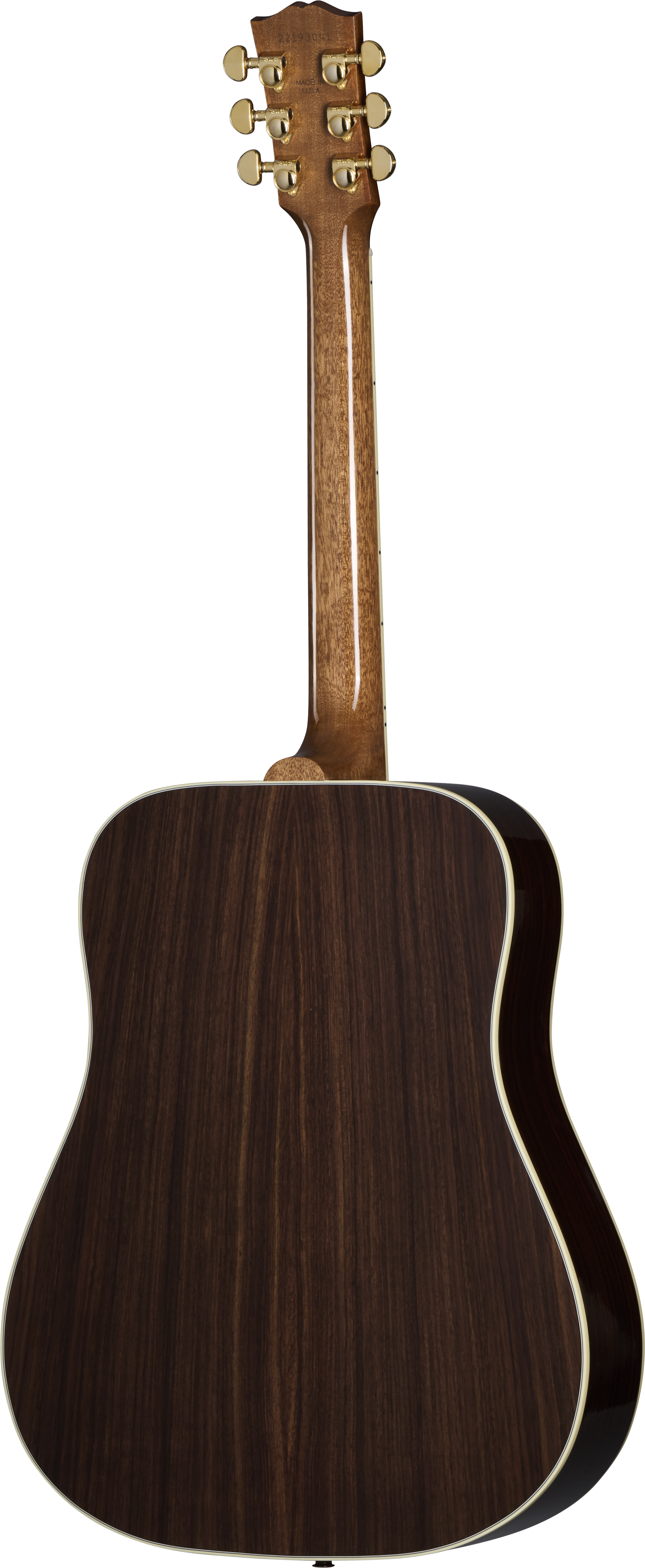Back of Gibson Hummingbird Standard Rosewood.