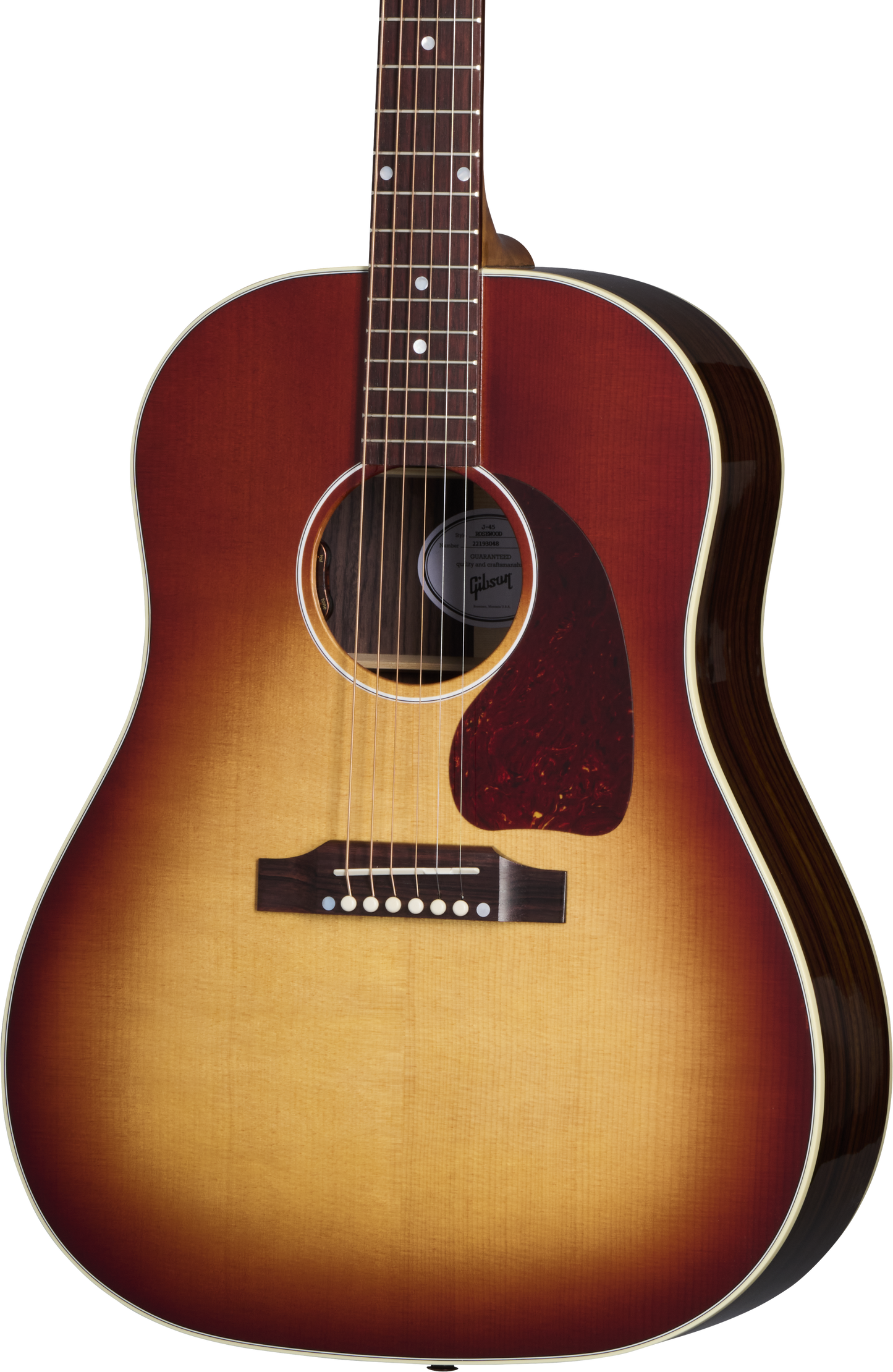 Front of Gibson J-45 Standard Rosewood.