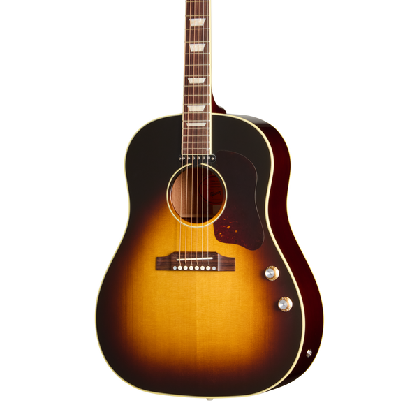 Front of Gibson J 160E Original Vintage Sunburst.