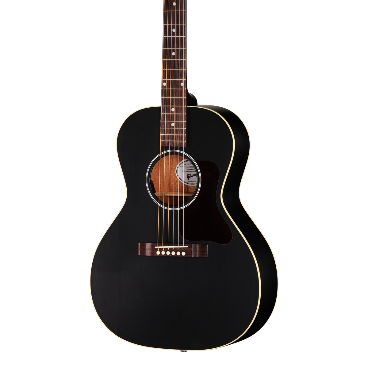 Front of Gibson L-00 Special Satin Ebony.