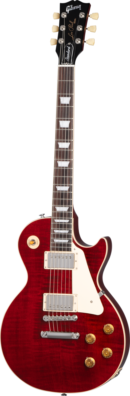 Full frontal of Gibson Les Paul Standard 50s Figured Top 60s Cherry.
