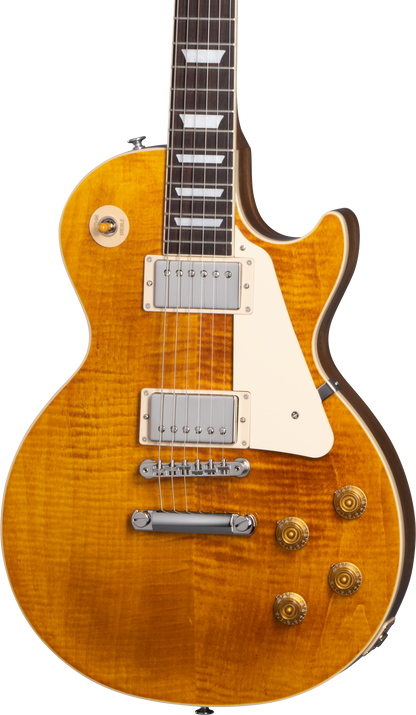 Front of Gibson Les Paul Standard 50s Figured Top Honey Amber,