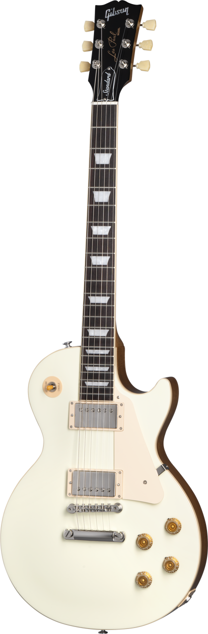 Full frontal of Gibson Les Paul Standard 50s Plain Top Classic White Top.