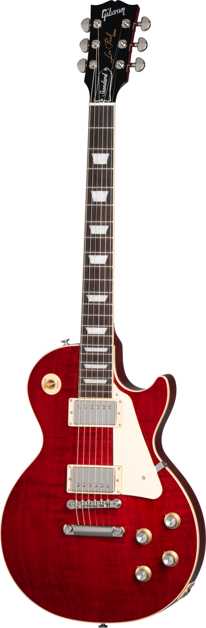 Full frontal of Gibson Les Paul Standard 60s Figured Top 60s Cherry.