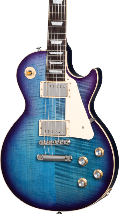 Front of Gibson Les Paul Standard 60s Figured Top Blueberry Burst.