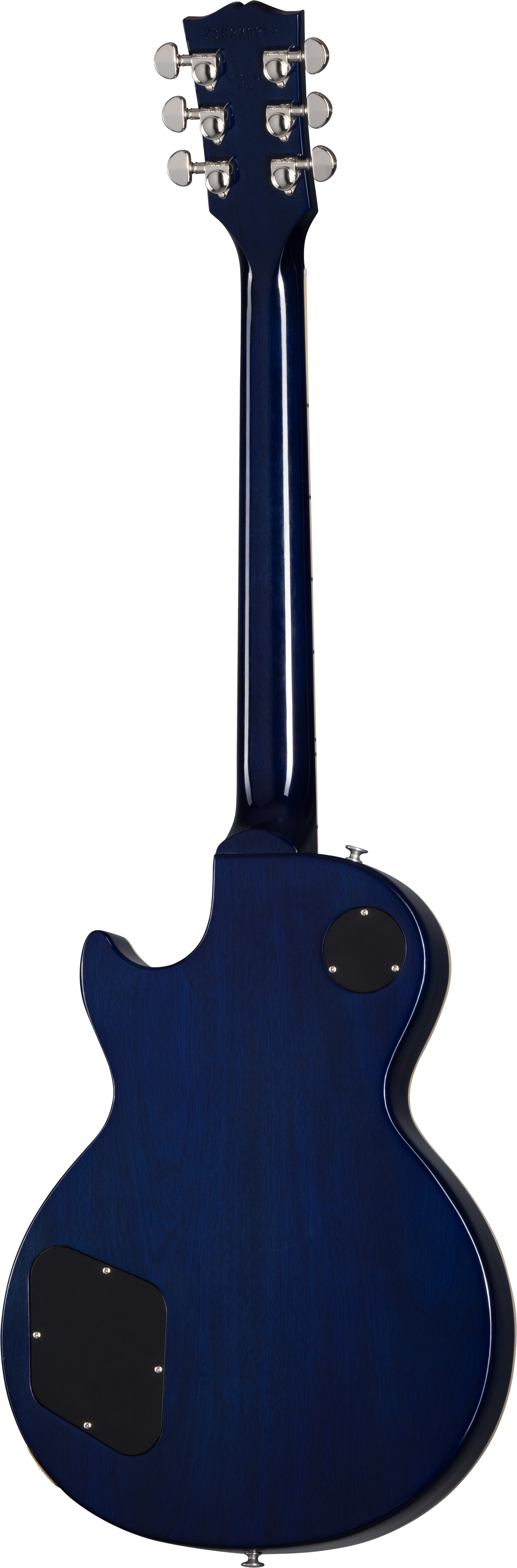 Back of Gibson Les Paul Standard 60s Figured Top Blueberry Burst.