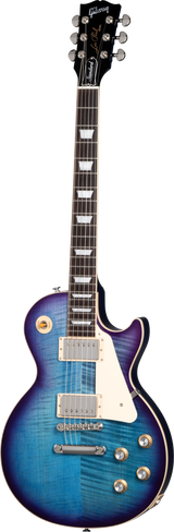 Full frontal of Gibson Les Paul Standard 60s Figured Top Blueberry Burst.