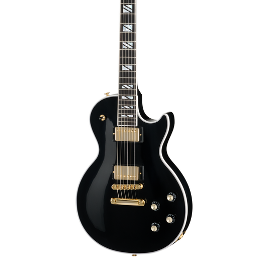 Front of Gibson Les Paul Supreme Ebony.