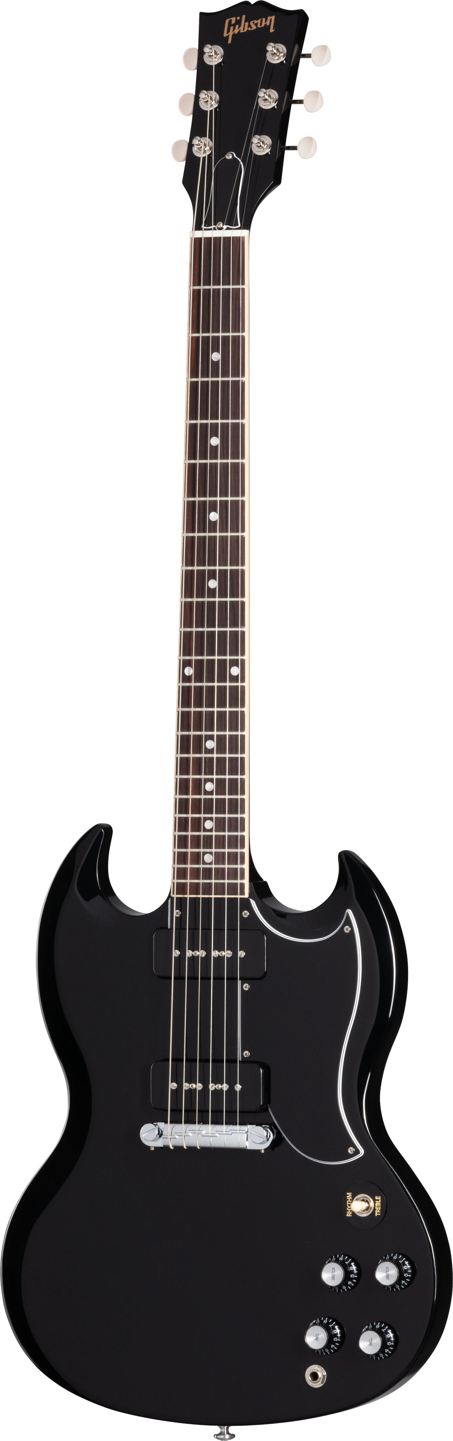 Full frontal of Gibson SG Special Ebony.