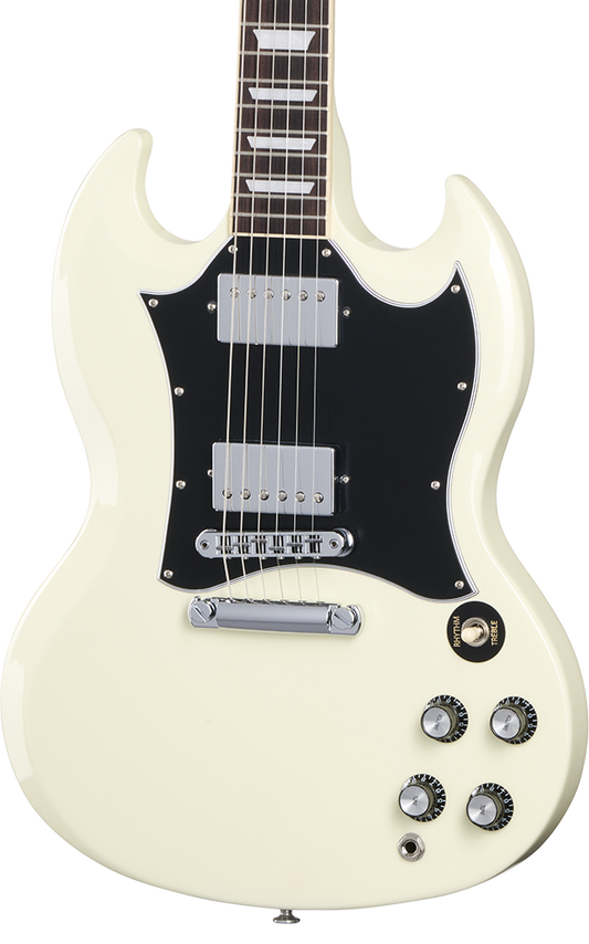 Front of Gibson SG Standard Classic White.
