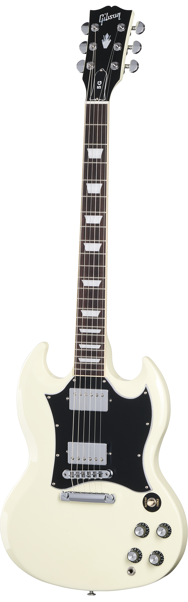 Full frontal of Gibson SG Standard Classic White.