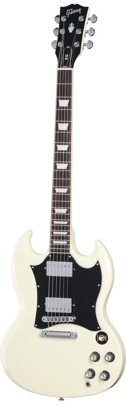 Full frontal of Gibson SG Standard Classic White.