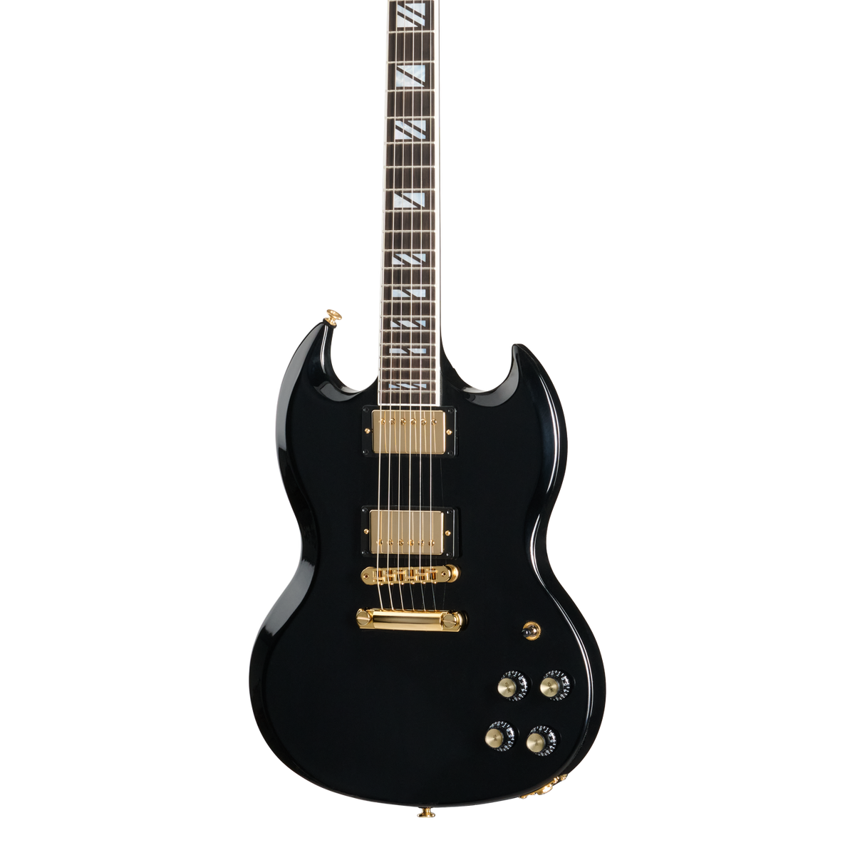 Front of Gibson SG Supreme Ebony.