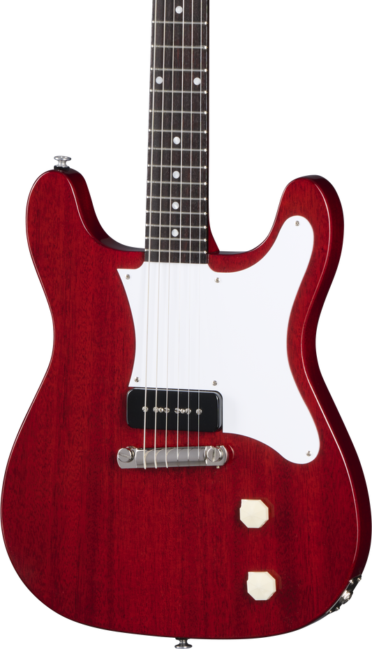 Front of Gibson USA Epiphone Coronet Vintage Cherry.