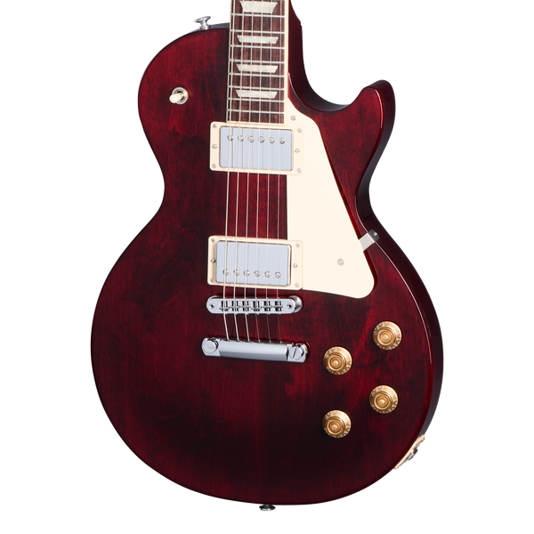 Front of Gibson USA Les Paul Studio Wine Red.
