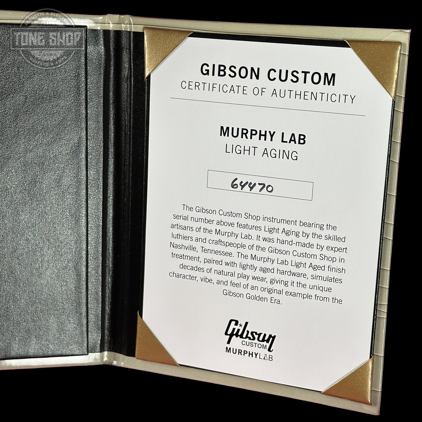 Gibson Custom Dealer Select 1956 Les Paul Chambered Goldtop Light Aged w/case 64470