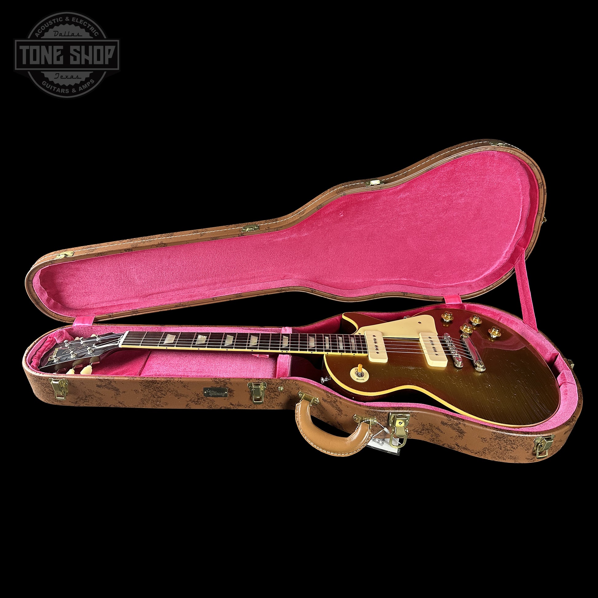 Gibson Custom Dealer Select 1956 Les Paul Chambered Goldtop Aged 64470 in case.