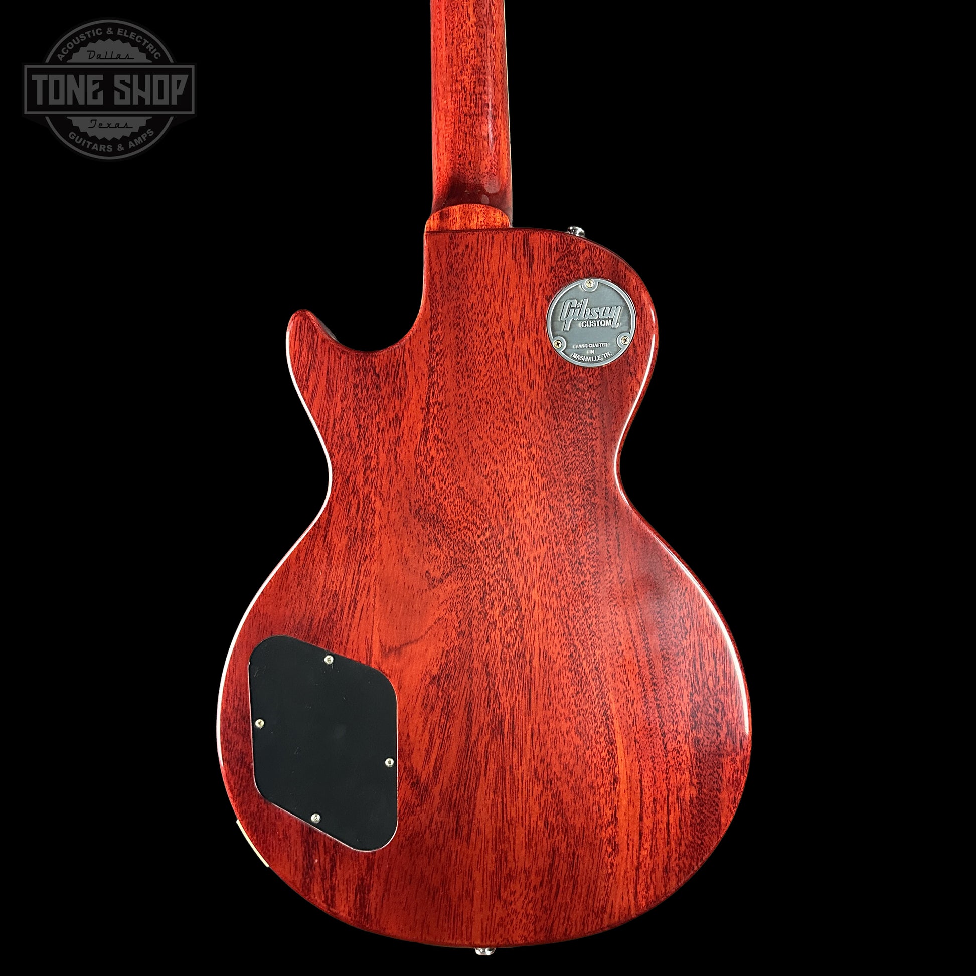 Back of Gibson Custom Dealer Select 1958 Les Paul Chambered Golden Poppy VOS 84822 body.