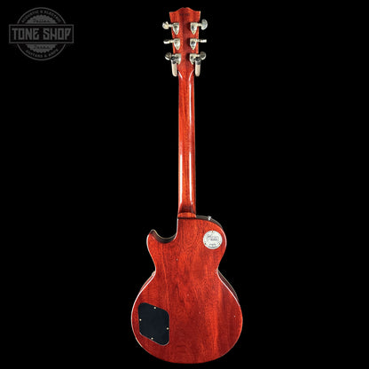 Back of Gibson Custom Dealer Select 1959 Les Paul Chambered Lemon Burst Light Aged 941685.