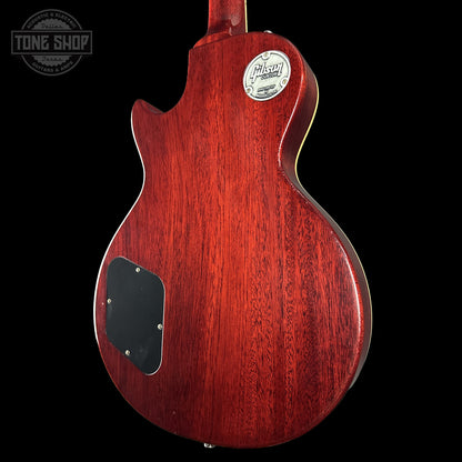 Back right angle of Gibson Custom Dealer Select 1959 Les Paul Chambered Lemon Burst Light Aged 941840 body.