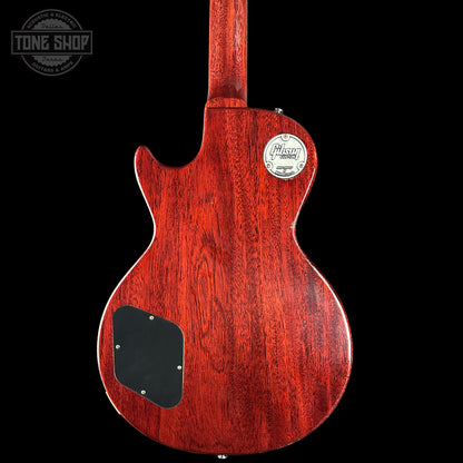 Back of Gibson Custom Dealer Select 1959 Les Paul Chambered Lemon Burst Light Aged 942369 body.