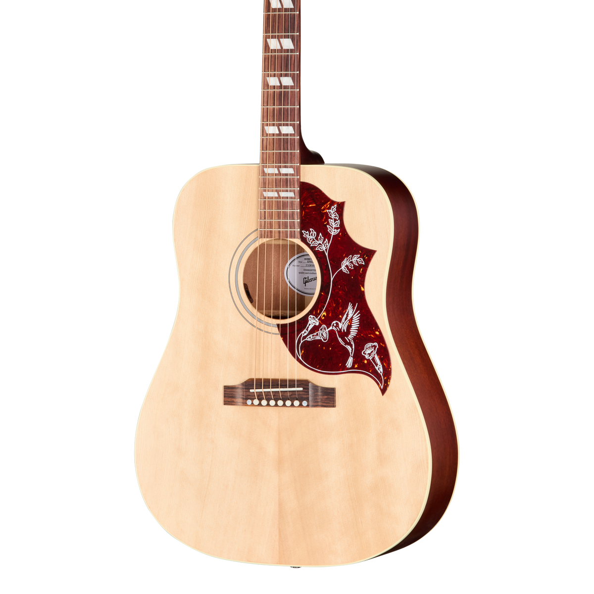 Front of Gibson Hummingbird Special Satin Natural.