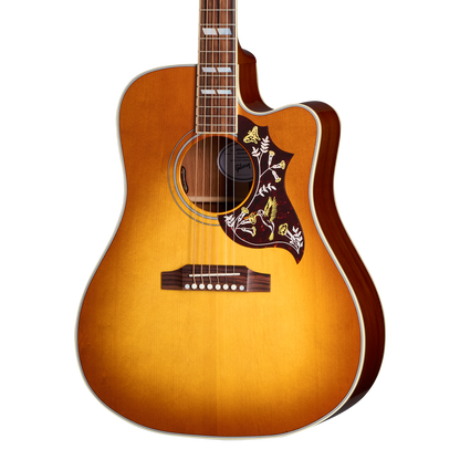 Front of Gibson Hummingbird Standard EC Heritage Cherry Sunburst.