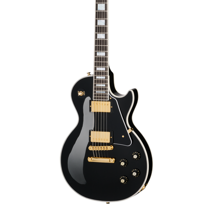 Front of Gibson Les Paul Custom 70s Ebony.