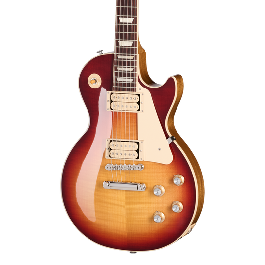 Front of Gibson Les Paul Standard 60s Double Trouble Vintage Bourbon Burst Gloss.