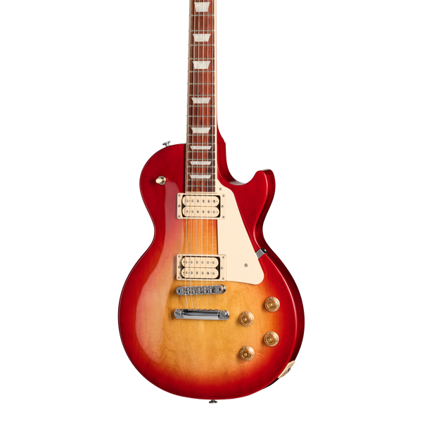 Front of Gibson Les Paul Studio Double Trouble Cherry Sunburst.