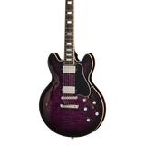 Front of Gibson USA ES 339 Figured Dark Purple Burst.