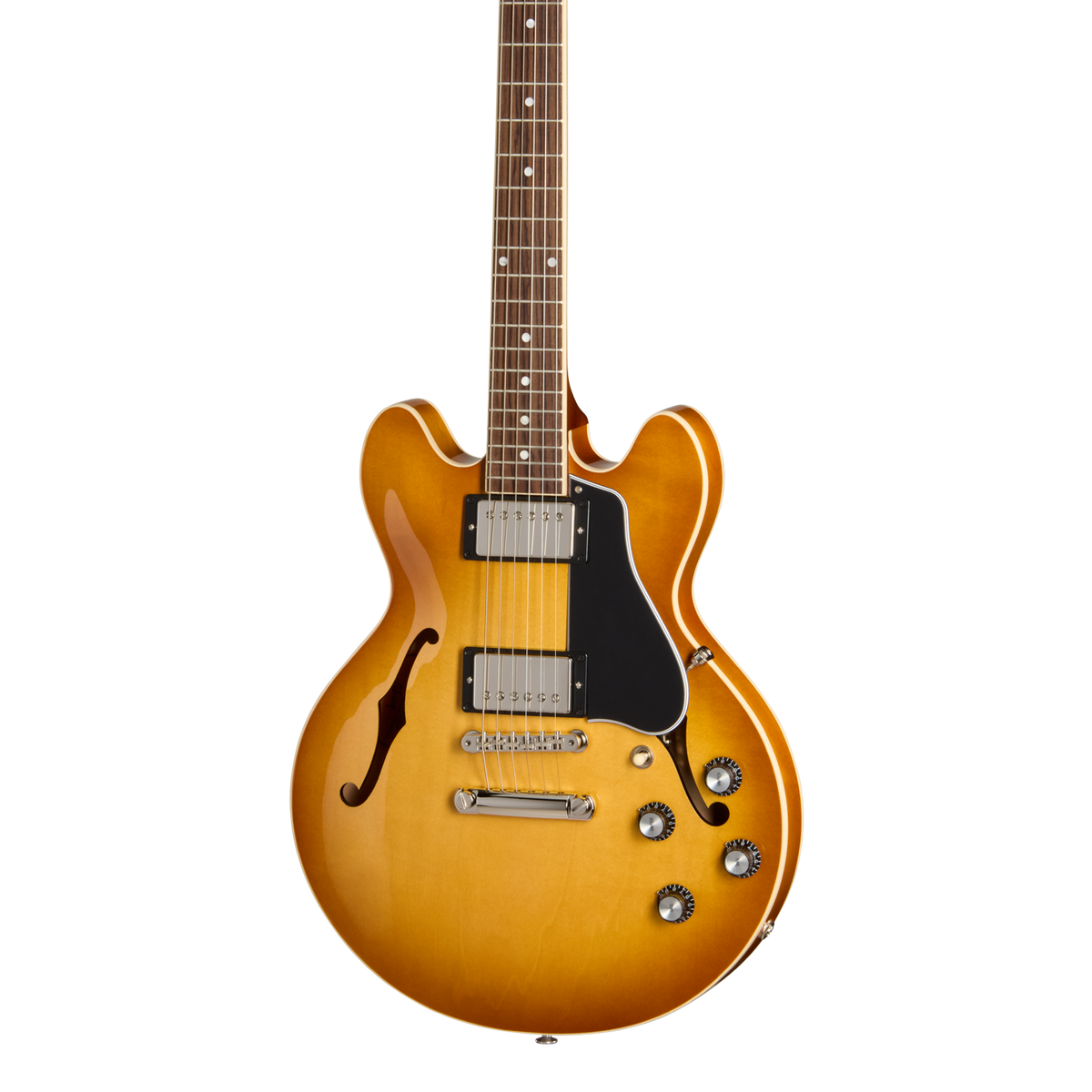 Front of Gibson USA ES 339 Honeyburst.