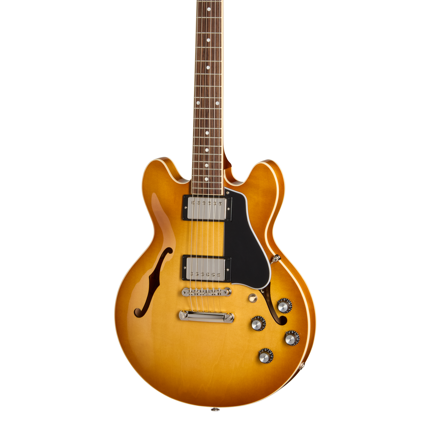 Front of Gibson USA ES 339 Honeyburst.