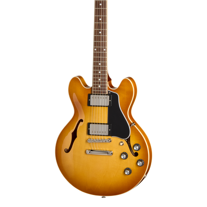 Front of Gibson USA ES 339 Honeyburst.