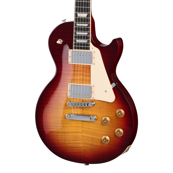 Front of Gibson USA Les Paul Studio Session Bourbon Burst.