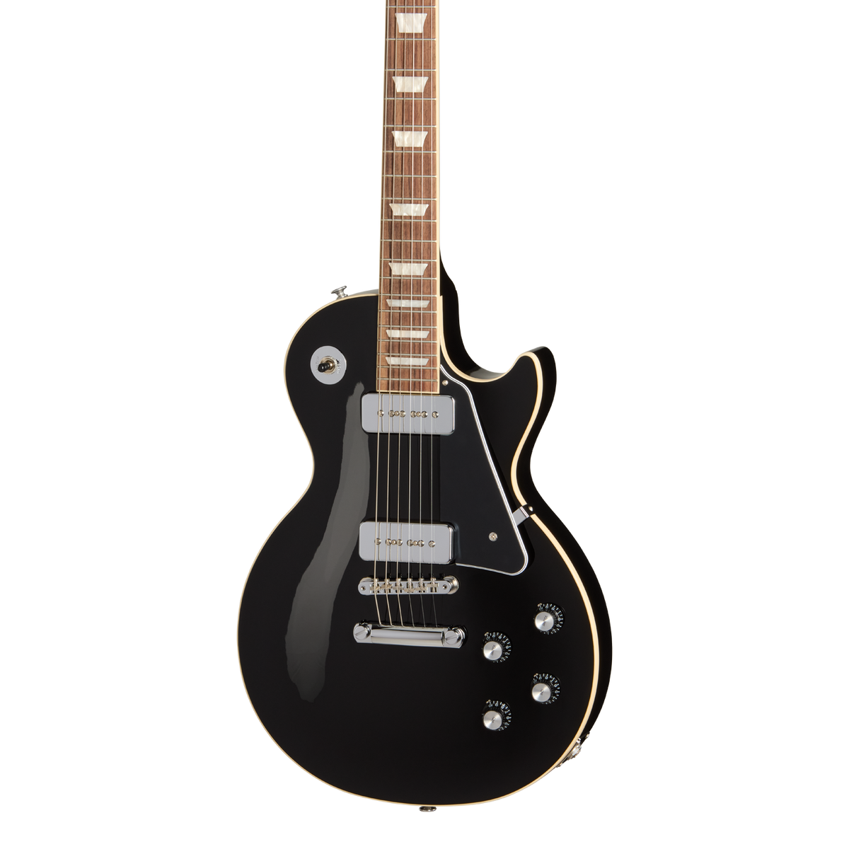 Front of Gibson USA Noel Gallagher Les Paul Standard Ebony.